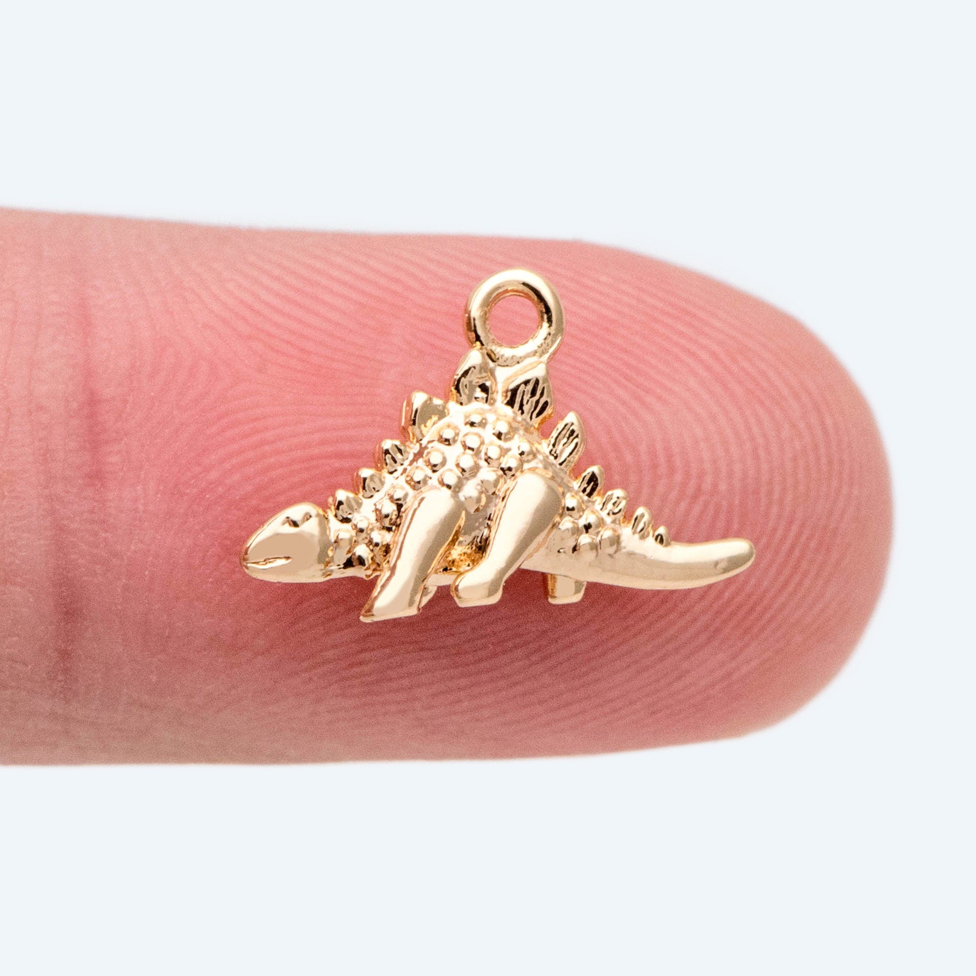 10pcs Gold/ Silver Tiny Dinosaur Charm, Jewelry Making, Diy Material, Jewelry Supplies (GB-2650-A)