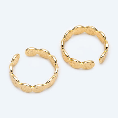 4pcs Gold/ Silver Hammered beaded Finger Ring, Everyday Ring, Modern Style Ring, Fashion Rings, Dainty Rings (#GB-2693)