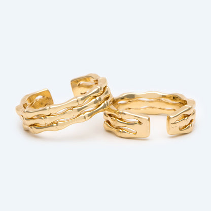 4pcs Gold Finger Ring, Bone Ring, Everyday Ring, Modern Style Ring, Fashion Rings, Dainty Rings (#JZ-029-A)