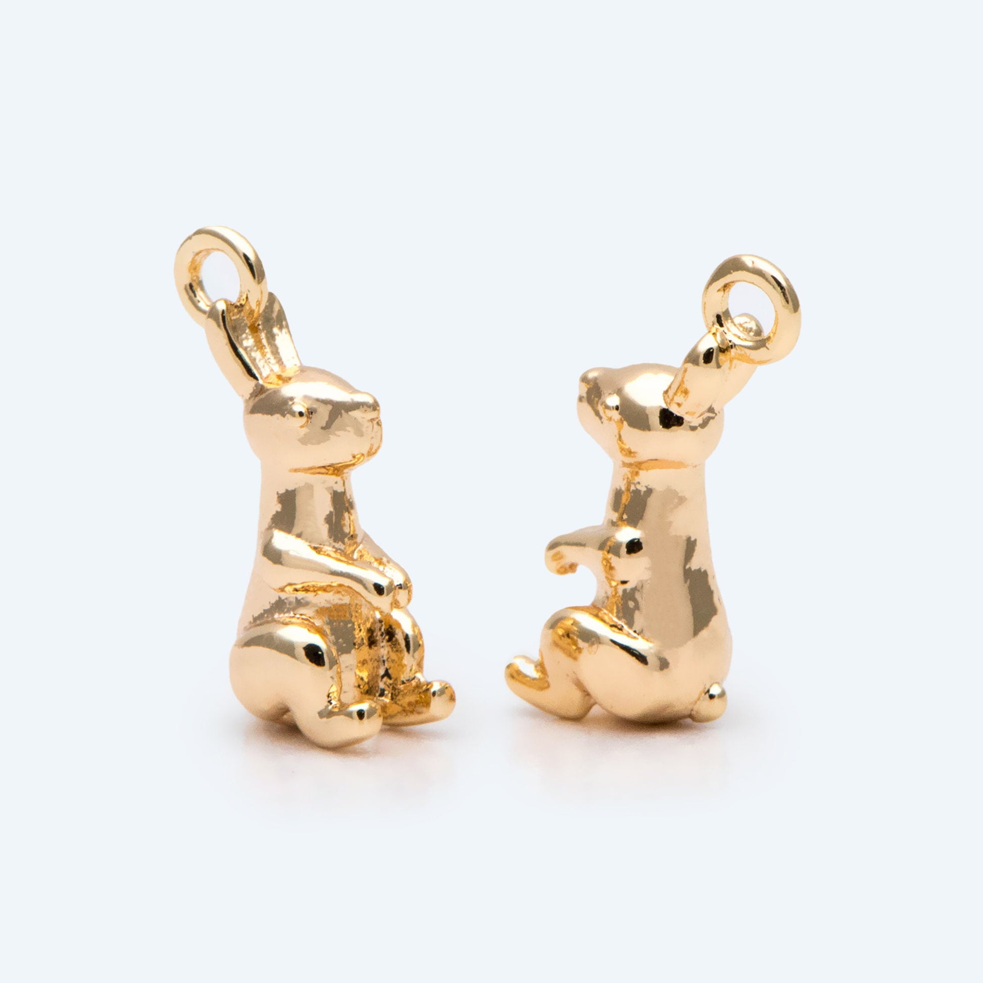 10pcs Gold Rabbit Charm, Jewelry Making, Diy Material, Jewelry Supplies (GB-2835-C)