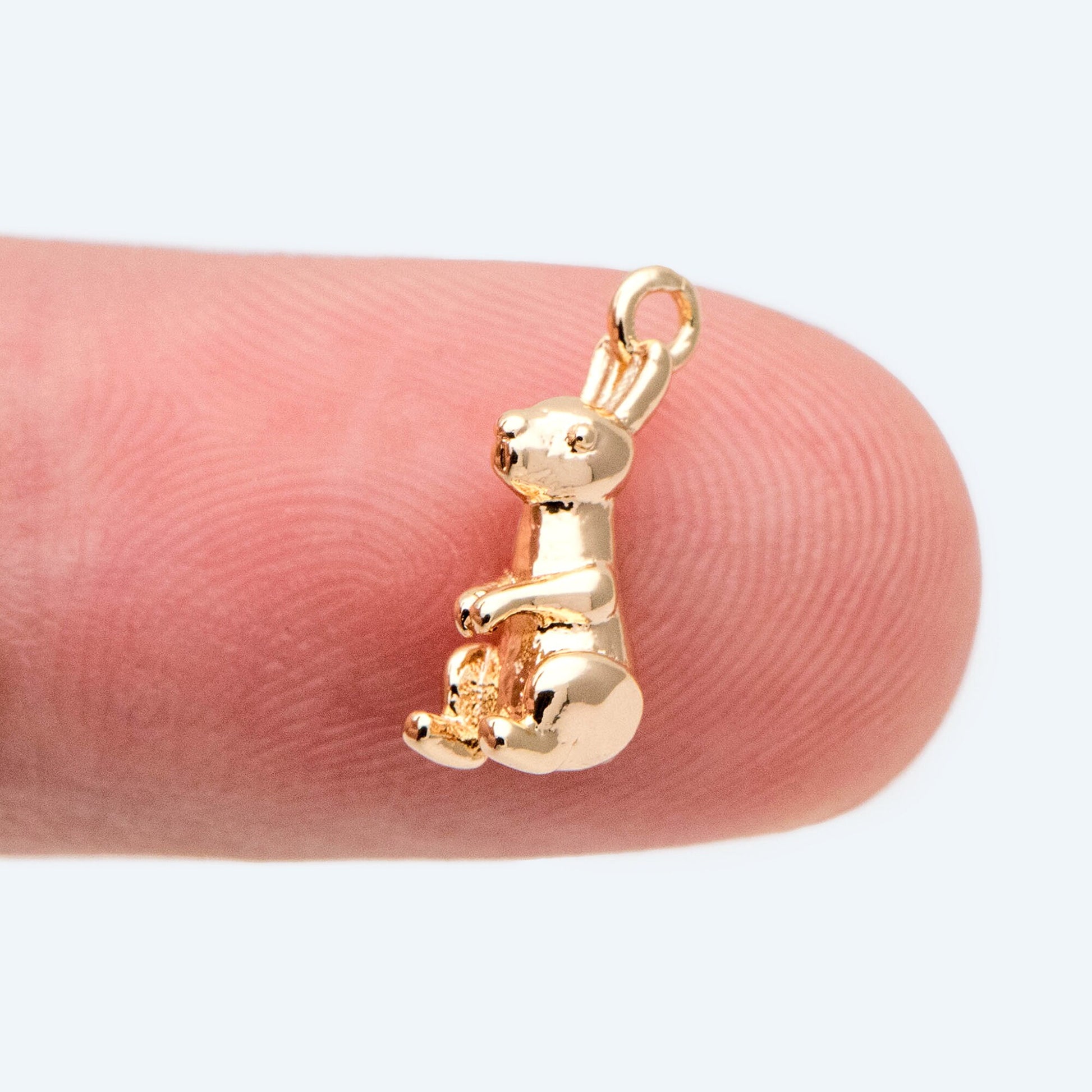 10pcs Gold Rabbit Charm, Jewelry Making, Diy Material, Jewelry Supplies (GB-2835-C)