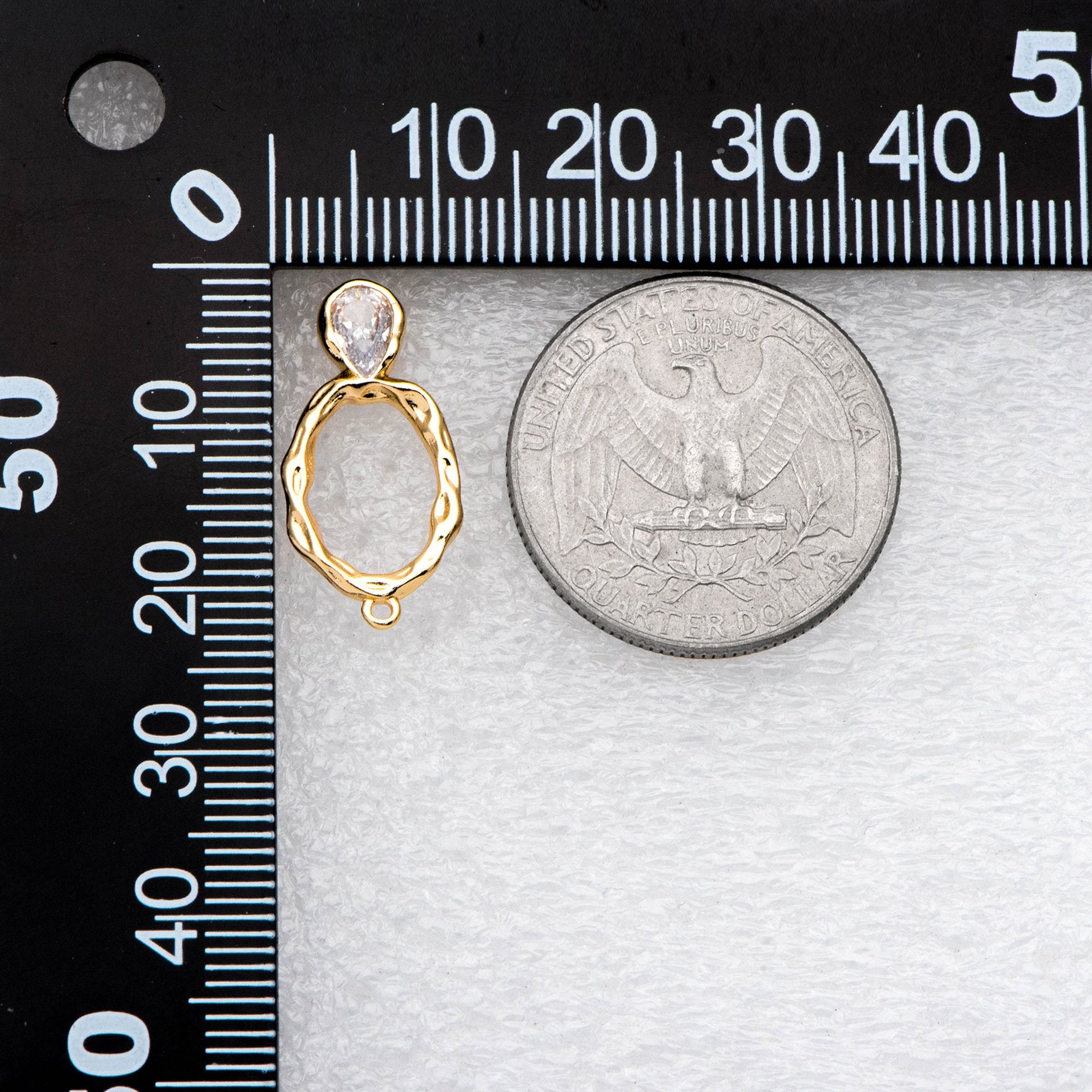 10pcs CZ pave Gold/ Silver Hammered Oval Ear Posts, Geometric Stud Earring, Jewelry Supply (GB-2702)