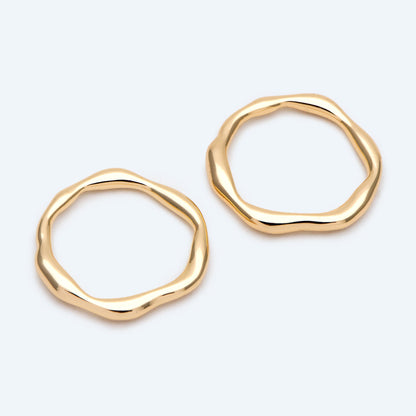 4pcs Gold Irregular Ring, Statement Ring, Layering Ring, Signet Ring, Wave Ring, Minimalist Finger Ring (#JZ-020-C)