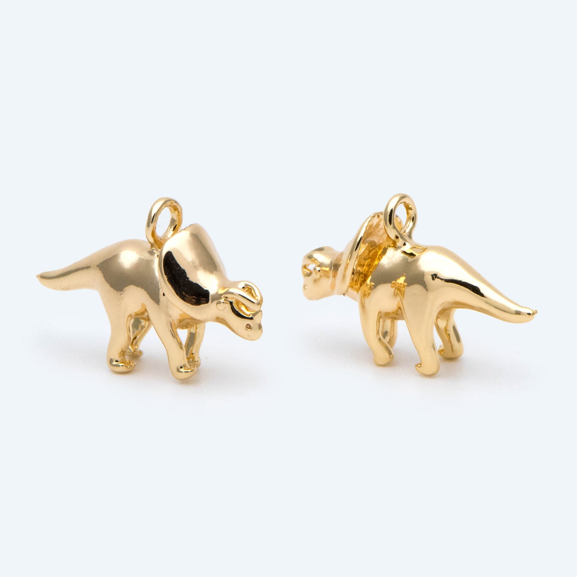 10pcs Gold/ Silver Tiny Dinosaur Charm, Jewelry Making, Diy Material, Jewelry Supplies (GB-2650-C)