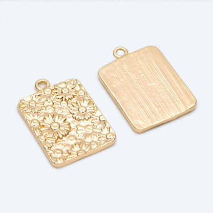 4pcs Gold Daisy Charm, Jewelry Making, Diy Material, Jewelry Supplies (GB-1281-E)