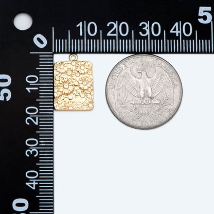 4pcs Gold Daisy Charm, Jewelry Making, Diy Material, Jewelry Supplies (GB-1281-E)