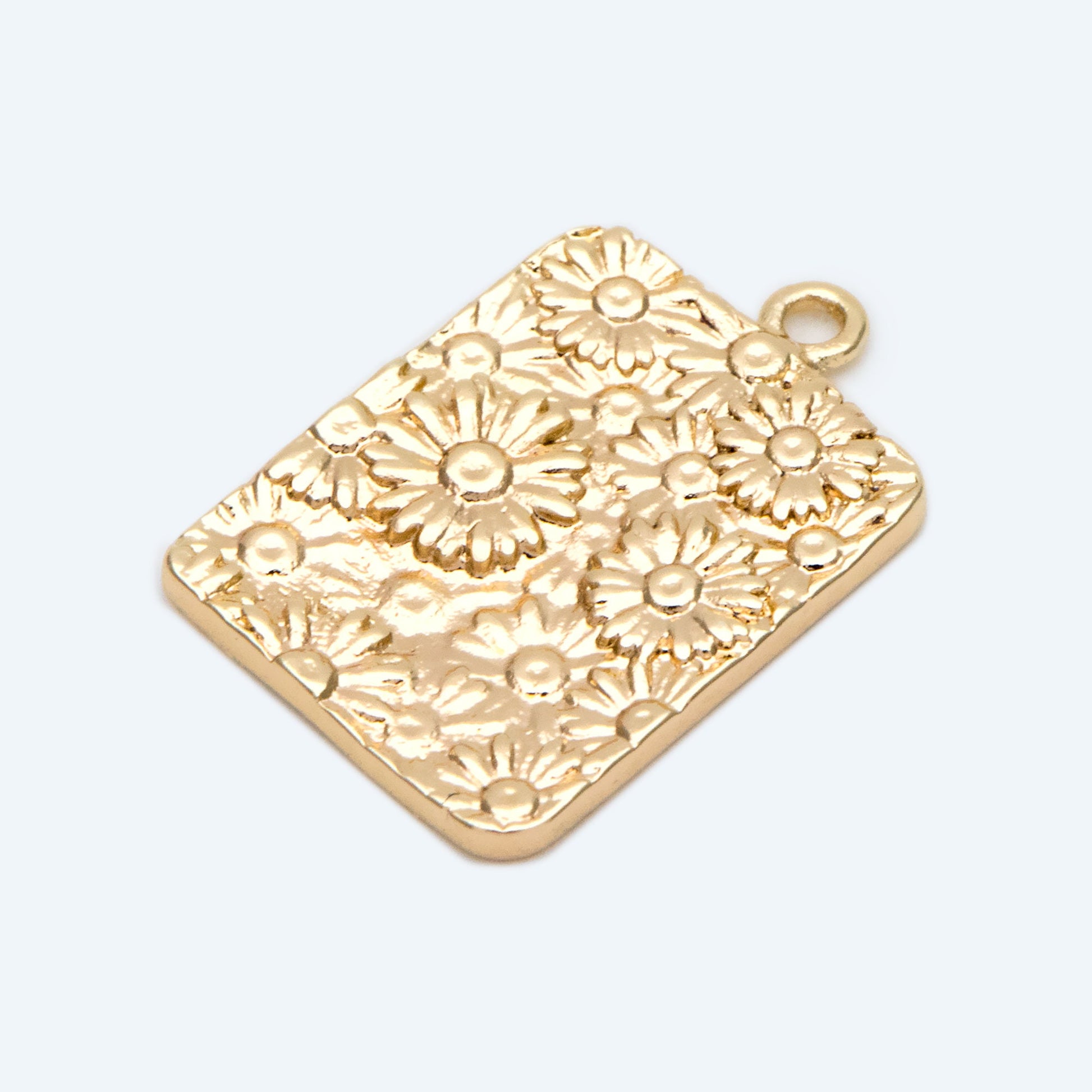 4pcs Gold Daisy Charm, Jewelry Making, Diy Material, Jewelry Supplies (GB-1281-E)