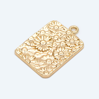 4pcs Gold Daisy Charm, Jewelry Making, Diy Material, Jewelry Supplies (GB-1281-E)