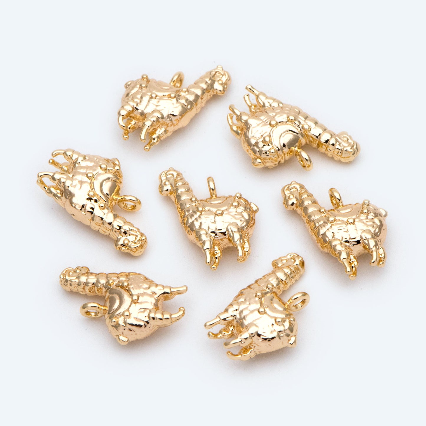 10pcs Gold 3D Alpaca Charm, Jewelry Making, Diy Material, Jewelry Supplies (GB-2707-G)