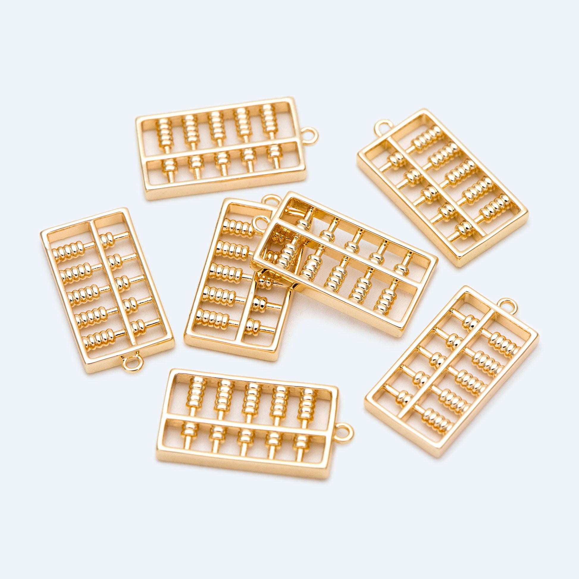 4pcs Gold Abacus Charm Pendant, Jewelry Making, Diy Material, Jewelry Supplies (GB-2684)