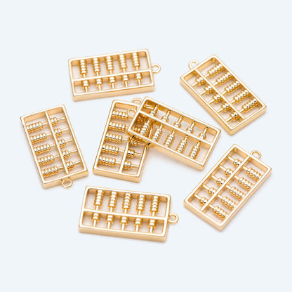 4pcs Gold Abacus Charm Pendant, Jewelry Making, Diy Material, Jewelry Supplies (GB-2684)