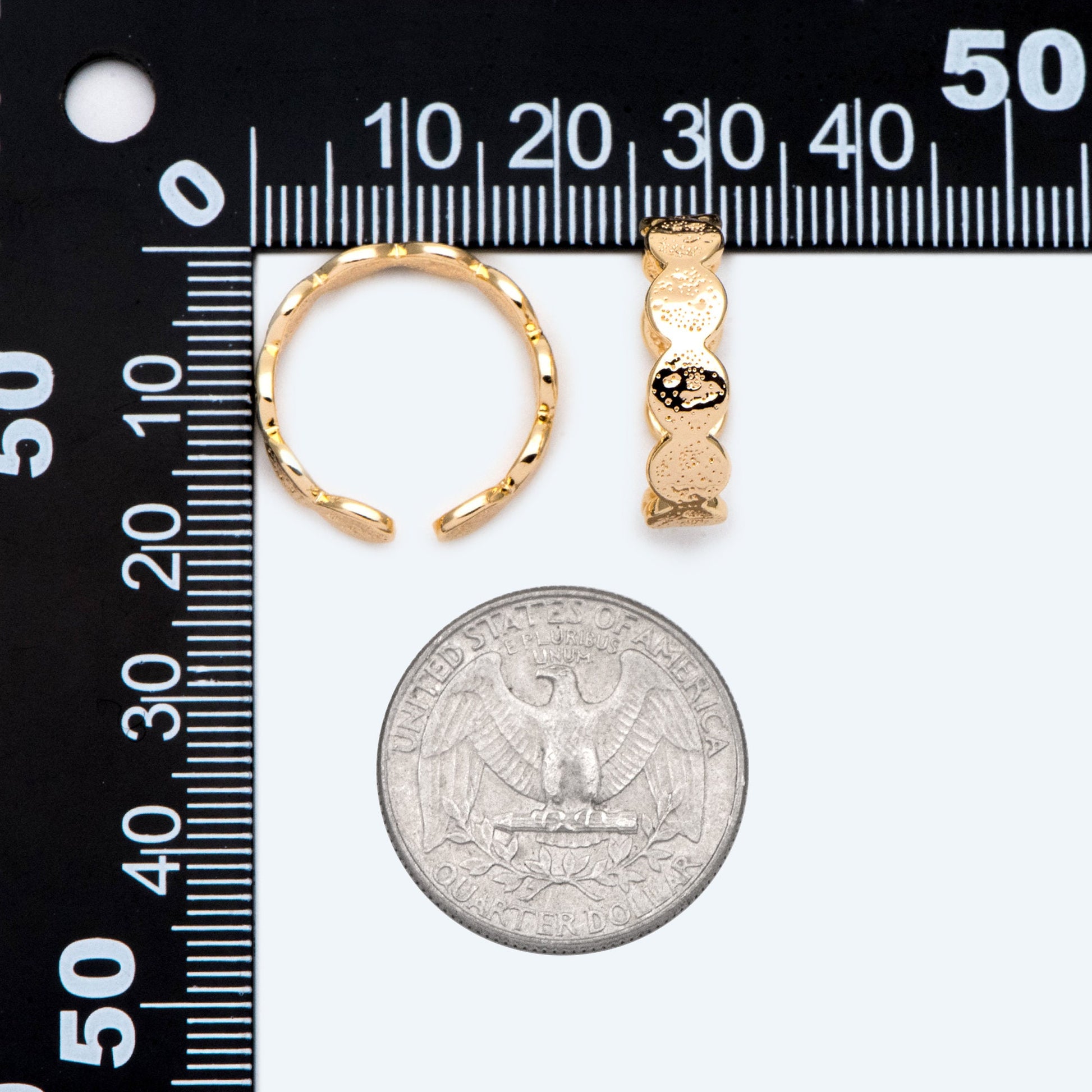 4pcs Gold/ Silver Hammered beaded Finger Ring, Everyday Ring, Modern Style Ring, Fashion Rings, Dainty Rings (#GB-2693)