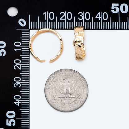 4pcs Hammered Gold Finger Ring, Everyday Ring, Modern Style Ring, Fashion Rings, Dainty Rings (#JZ-030-B)