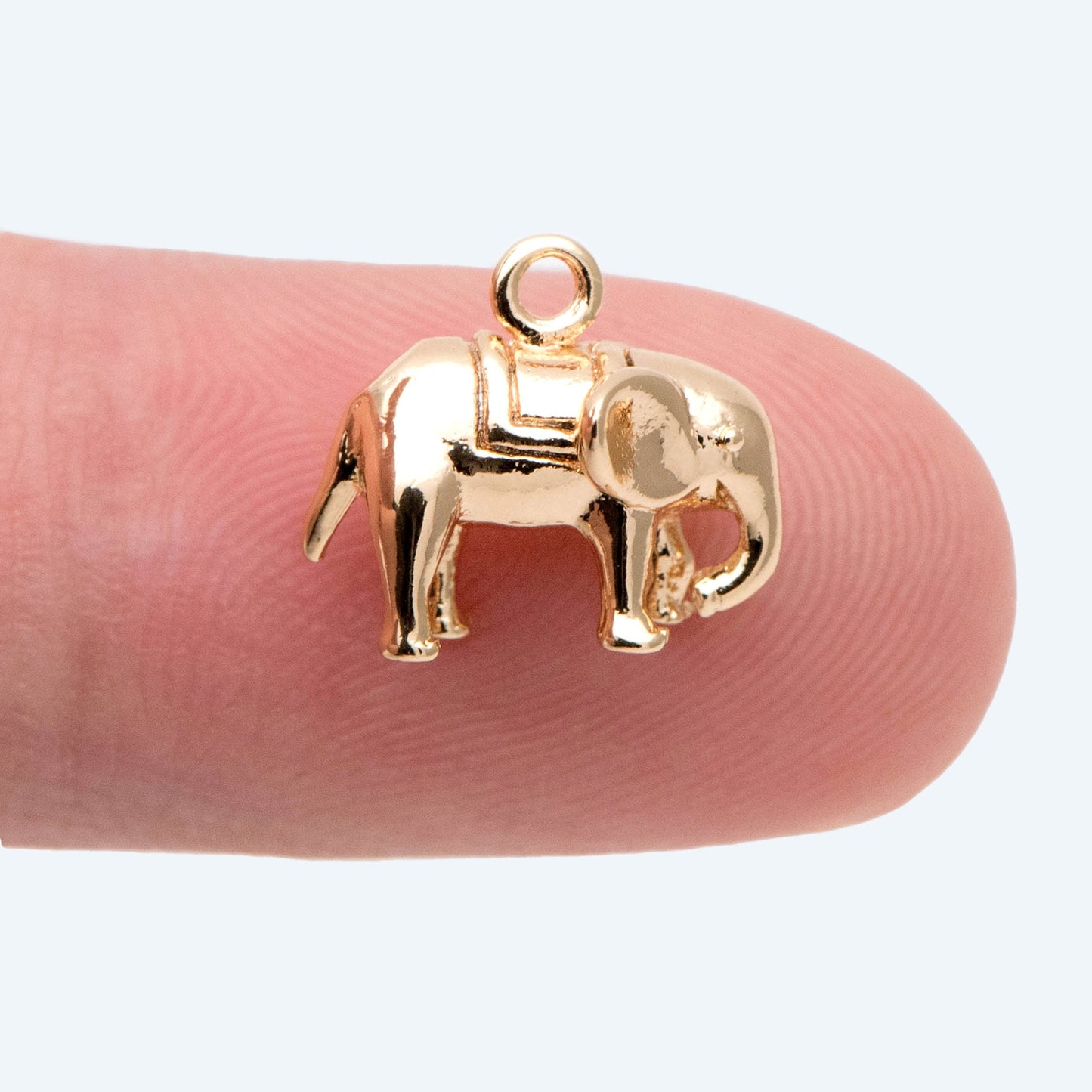 10pcs Gold Elephant Charm Pendant, Jewelry Making, Diy Material, Jewelry Supplies (GB-2707-C)