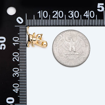 10pcs Gold 3D Cat Charm, Jewelry Making, Diy Material, Jewelry Supplies (GB-2707-A)