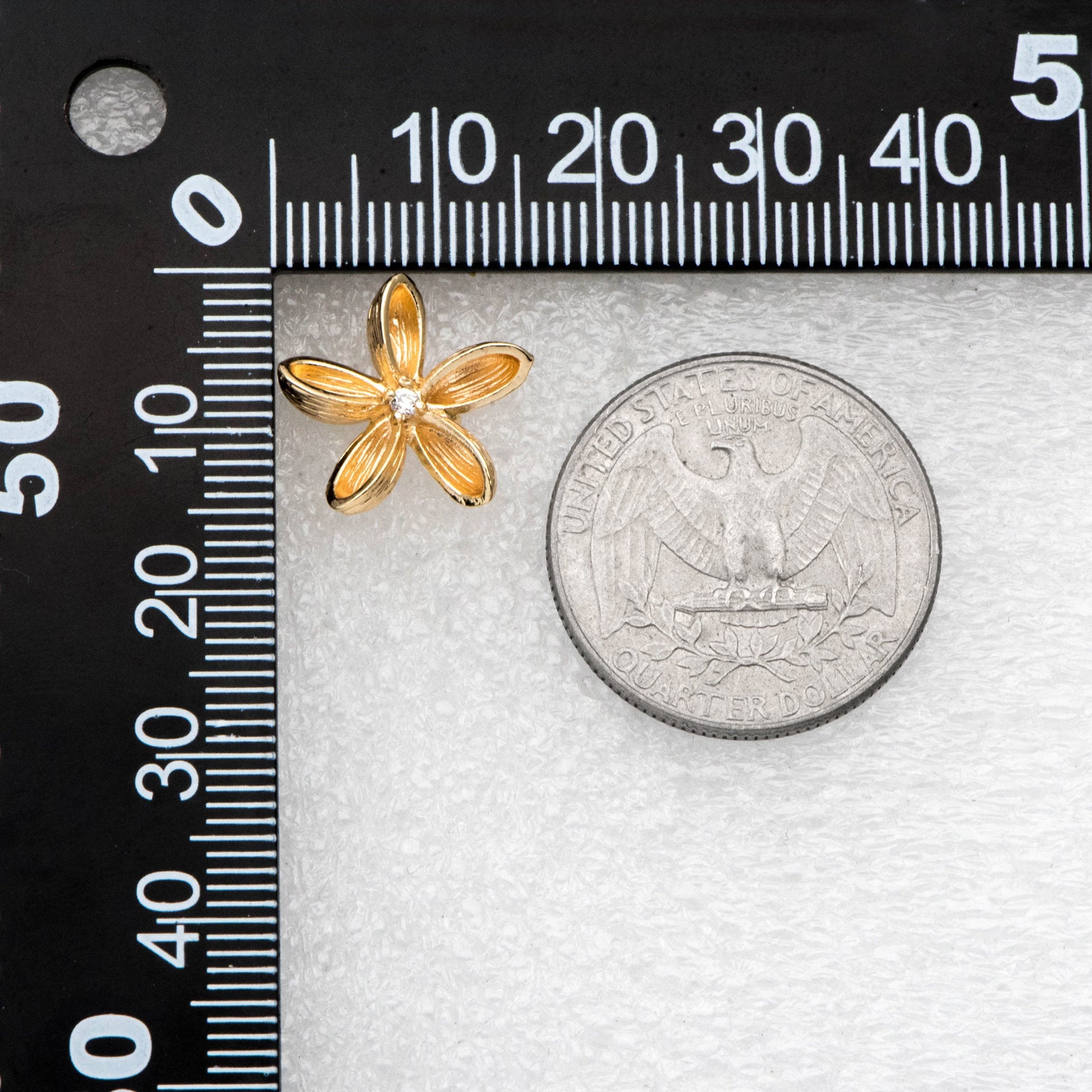 10pcs CZ Pave Gold Flower Earring with Loop, Gold Plated Brass, Jewelry Making, Diy Material, Jewelry Supplies (GB-2683)