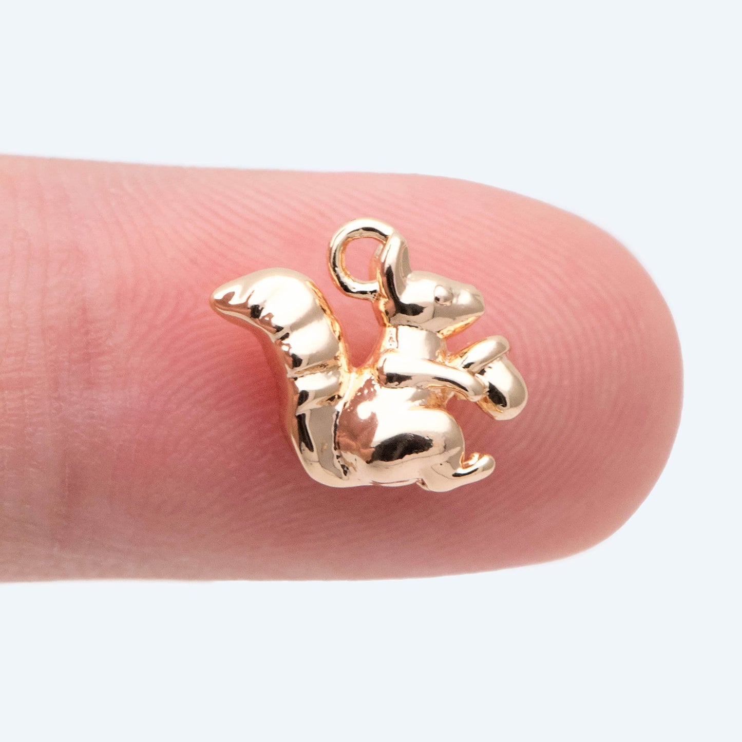 10pcs Gold Tiny Squirrel Charm, Jewelry Making, Diy Material, Jewelry Supplies (GB-2835-B)