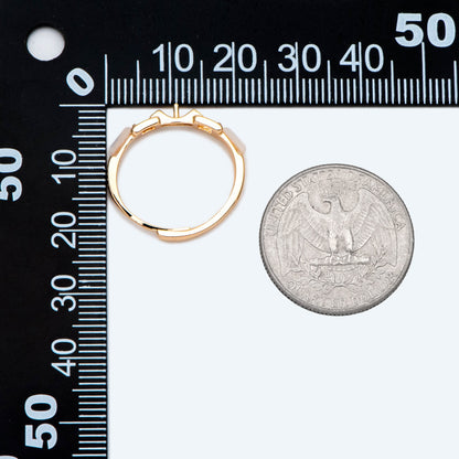 4pcs Shell Pave Gold Adjustable Ring With Pearl Peg, Ring Mountings, Ring Finding (JZ-047)