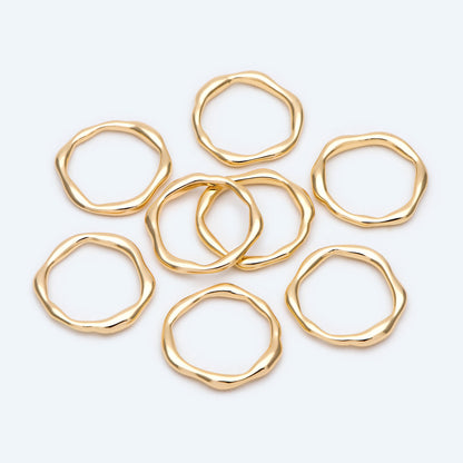 4pcs Gold Irregular Ring, Statement Ring, Layering Ring, Signet Ring, Wave Ring, Minimalist Finger Ring (#JZ-020-C)