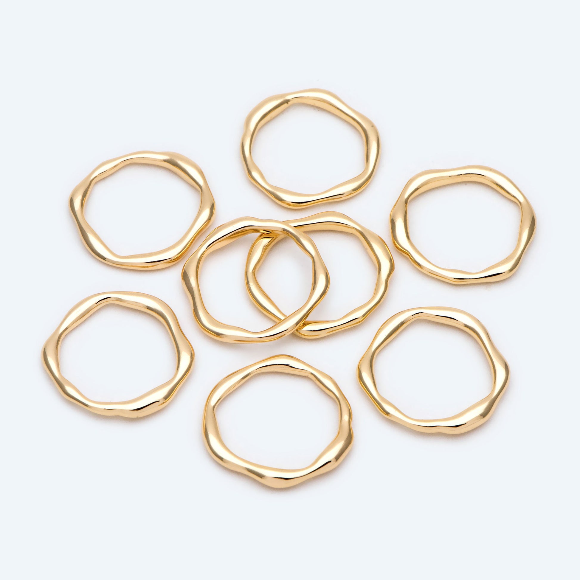 4pcs Gold Irregular Ring, Statement Ring, Layering Ring, Signet Ring, Wave Ring, Minimalist Finger Ring (#JZ-020-C)