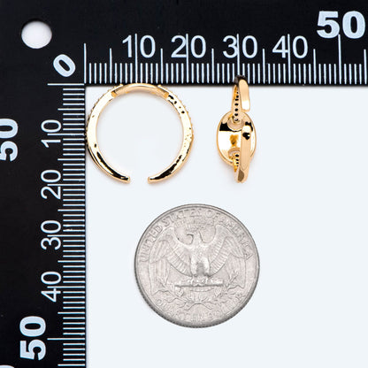 4pcs CZ Pave Ring, Puffed Anchor Mariner Ring, Designer Ring, Dainty Ring (#GB-2712)