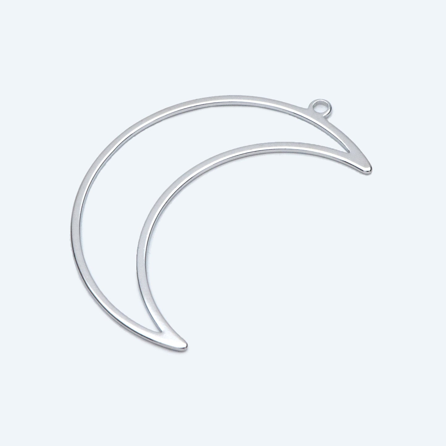 10pcs Crescent Moon Pendants, Gold/ Silver/ Rose Gold, 53mm Big Moon Charms, Abstract Outline Moon Pendants (GB-2755)