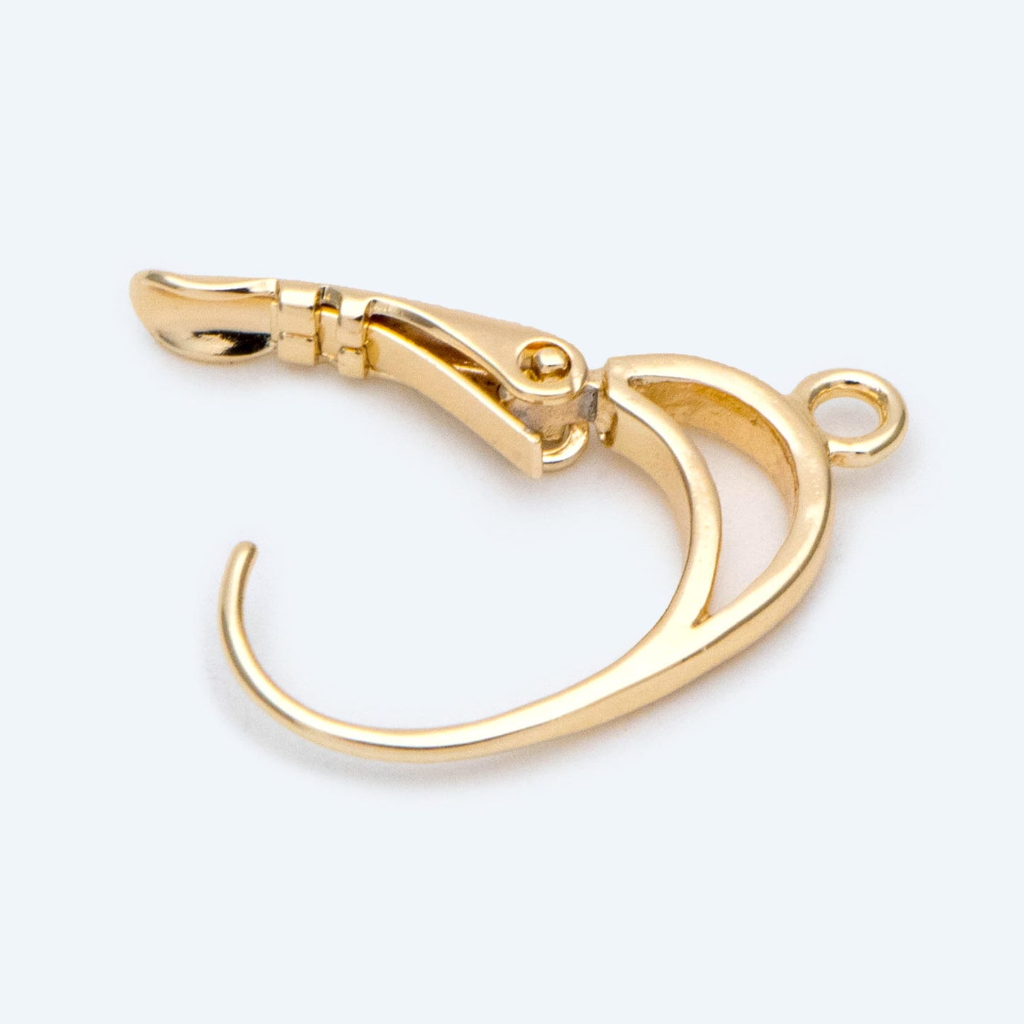 10pcs Gold Oval Leverback Earrings, Gold plated on Brass, Earring Hoop Components (GB-2761)