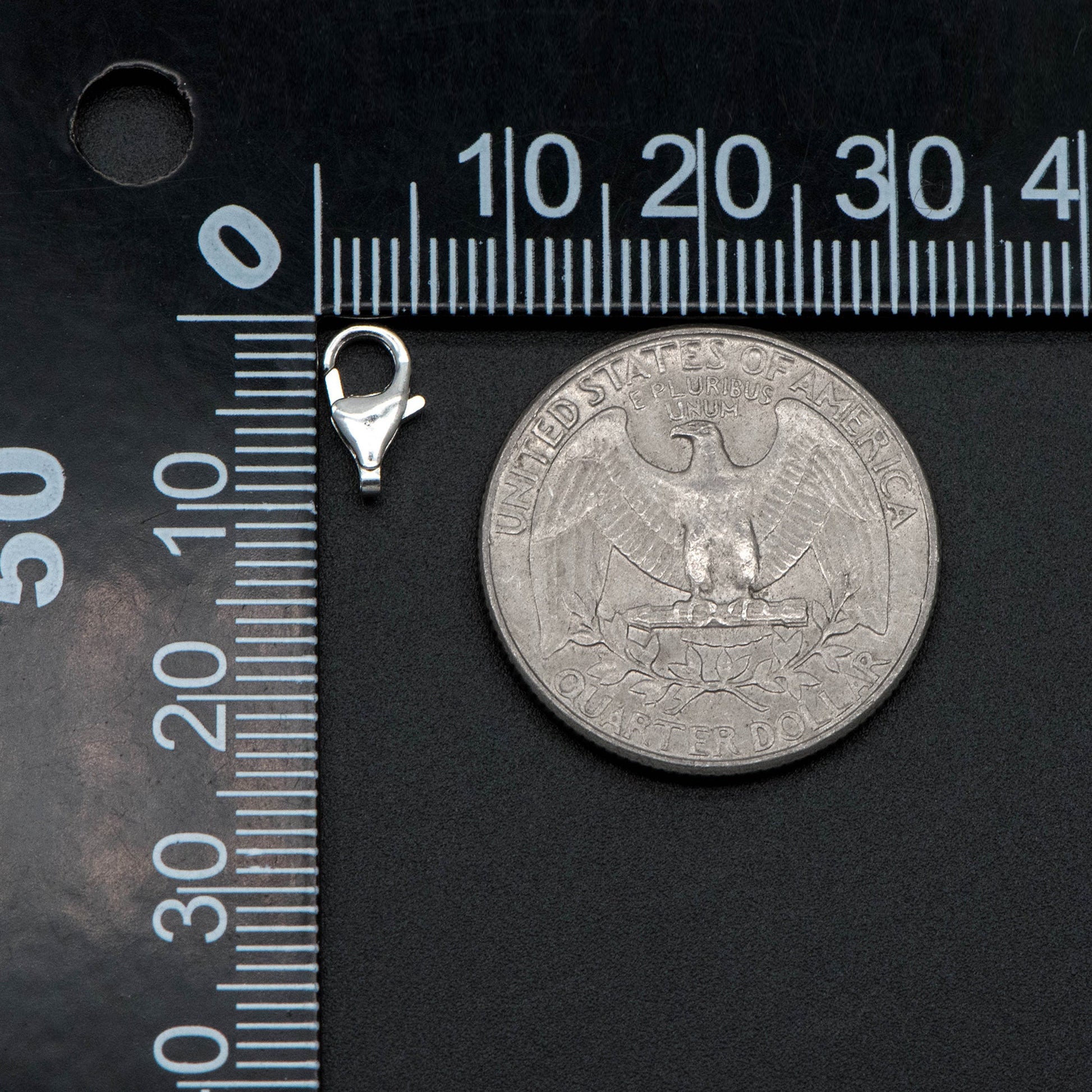 10pcs Sterling Silver Lobster Clasps 9mm, Gold/ Rhodium plated .925 Silver Clasps Wholesale (CY-002)