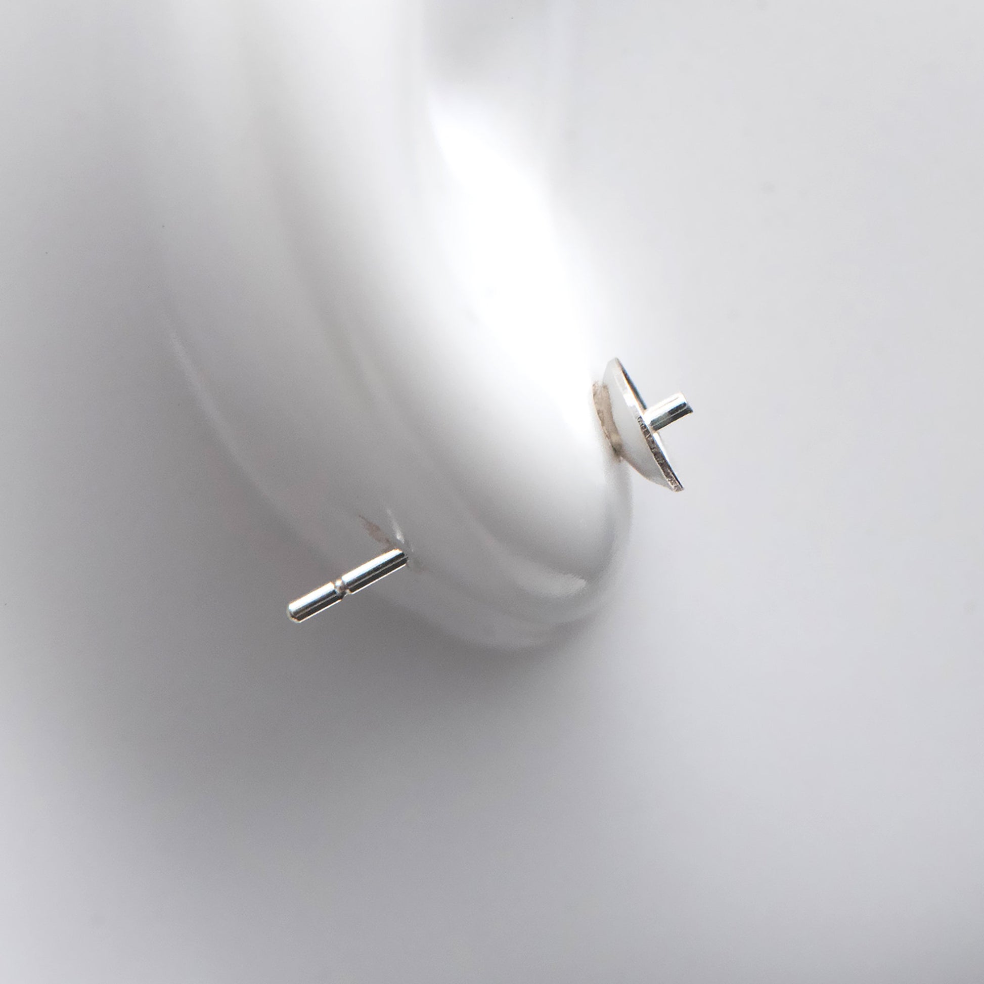 10pcs 925 Sterling Silver Stud Earrings, Ear Post with 4mm Cup, Peg Pearl Findings (CY-017)