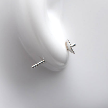 10pcs 925 Sterling Silver Stud Earrings, Ear Post with 4mm Cup, Peg Pearl Findings (CY-017)