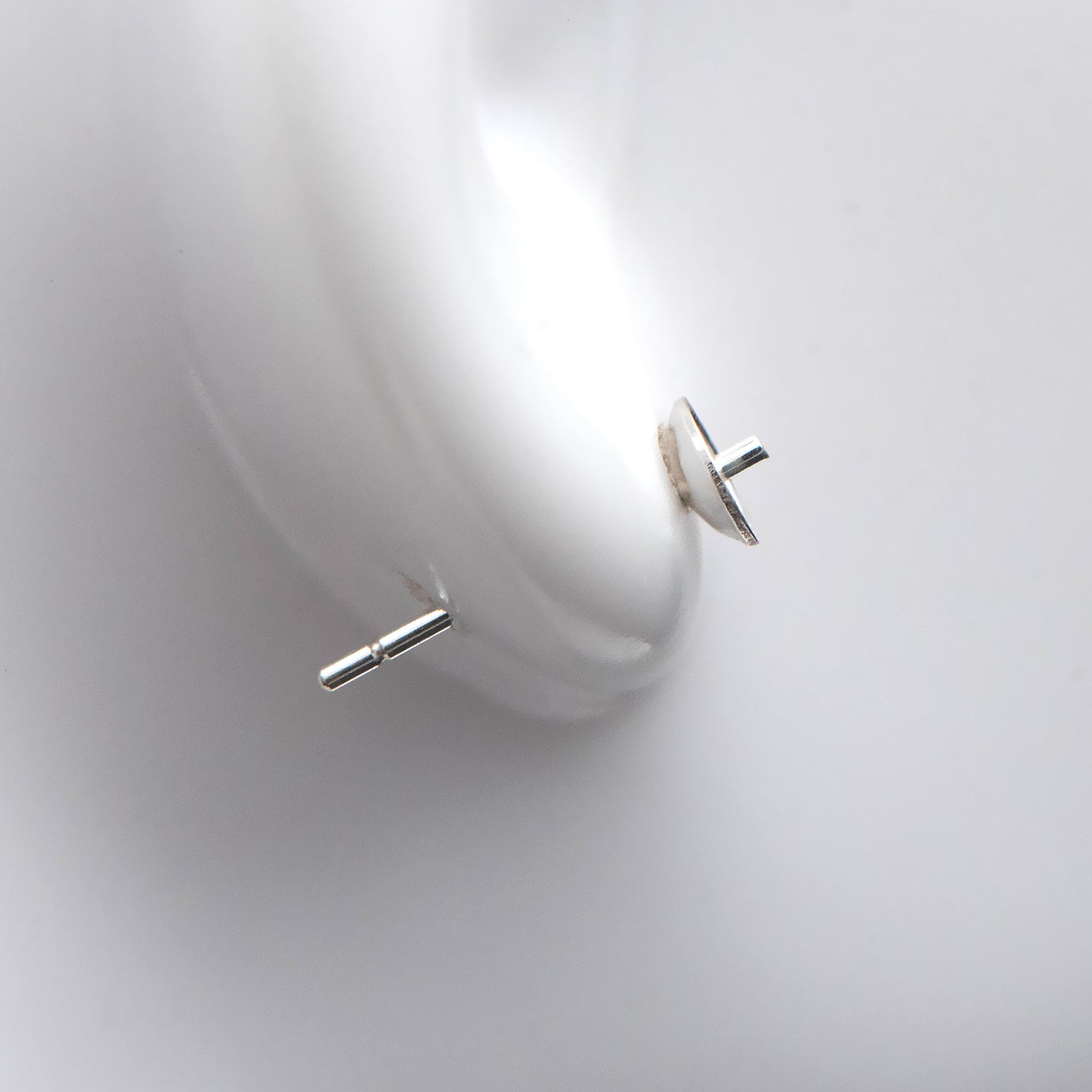 10pcs 925 Sterling Silver Stud Earrings, Ear Post with 4mm Cup, Peg Pearl Findings (CY-017)