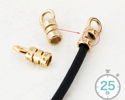How to use: see the last picture, just insert the cord/ chain into the crimp end, crimp the end&#39;s center with pliers to secure the cord/ chain in place. 
You could also add some glue to make it more secure!
