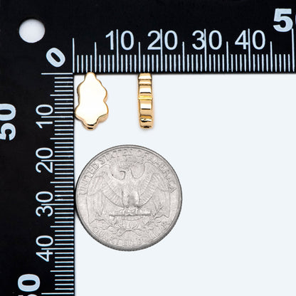 10pcs Gold Cloud Beads, Spacer Beads, Gold plated Brass Bracelet Beads (GB-2964-E)