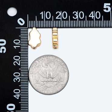 10pcs Gold Cloud Beads, Spacer Beads, Gold plated Brass Bracelet Beads (GB-2964-E)