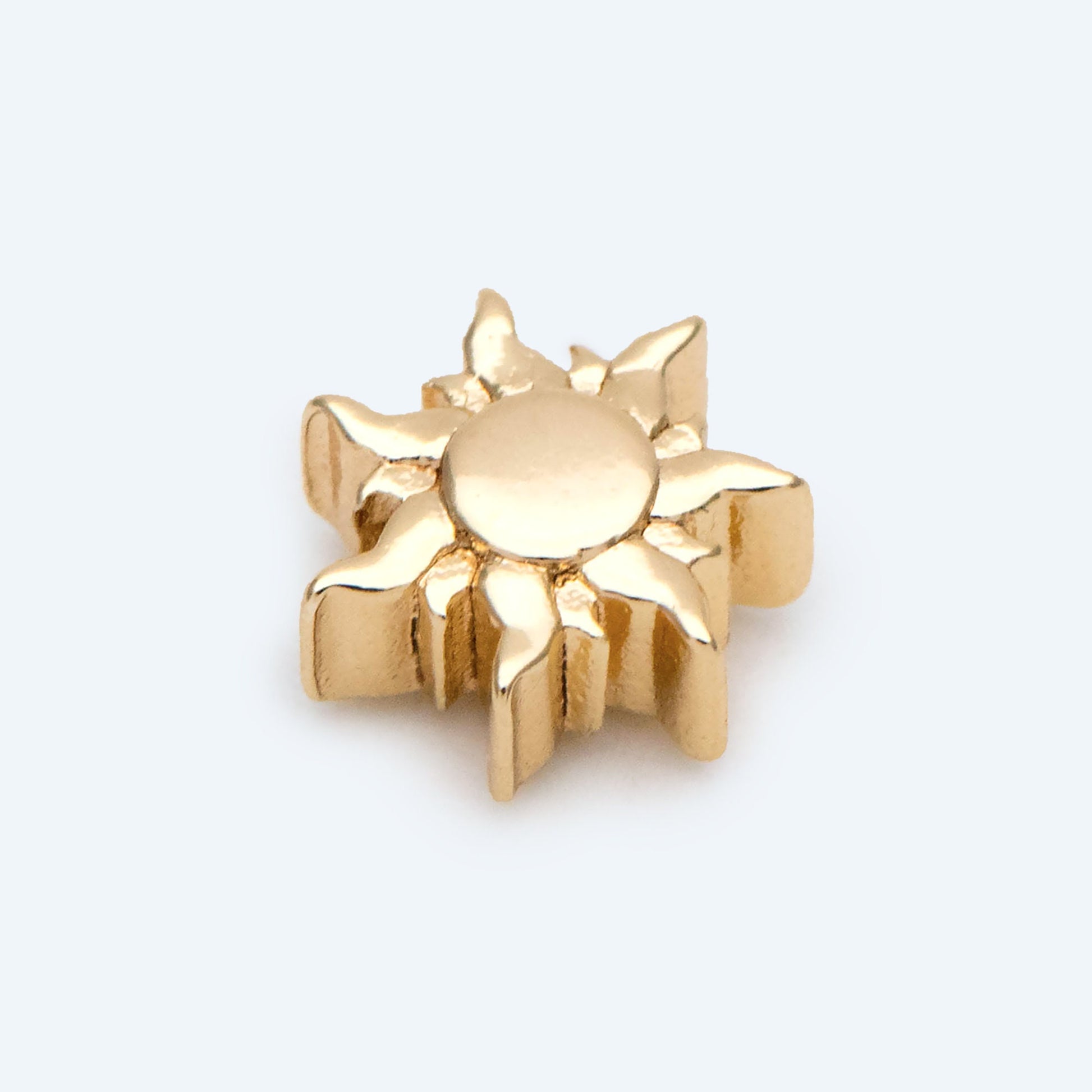 10pcs Gold/ Silver Sun Beads, Metal Beads, Gold/ Rhodium plated Brass Spacer Beads (GB-2964-A)