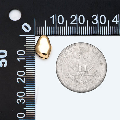 10pcs Irregular Stone Spacer Beads, Gold plated Brass, Jewelry Making, Diy Material, Jewelry Supplies (GB-2956-H)