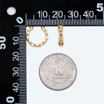 10pcs Gold Ear Cuff, Cartilage Ear Cuff, Gold Plated Ear Cuff, Chain Ear Cuff, Cartilage Earrings (GB-2826-K)