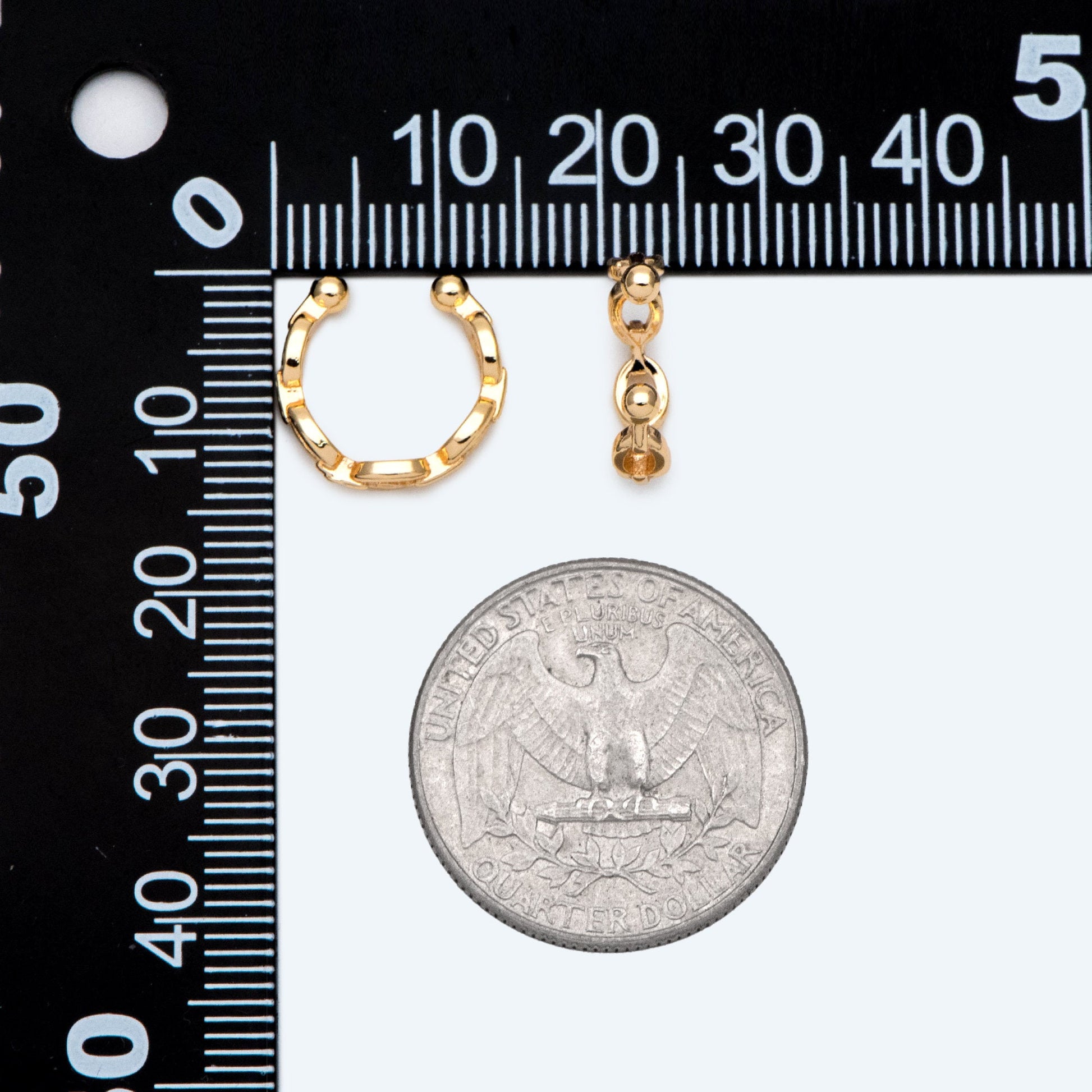 10pcs Gold Ear Cuff, Cartilage Ear Cuff, Gold Plated Ear Cuff, Chain Ear Cuff, Cartilage Earrings (GB-2799)