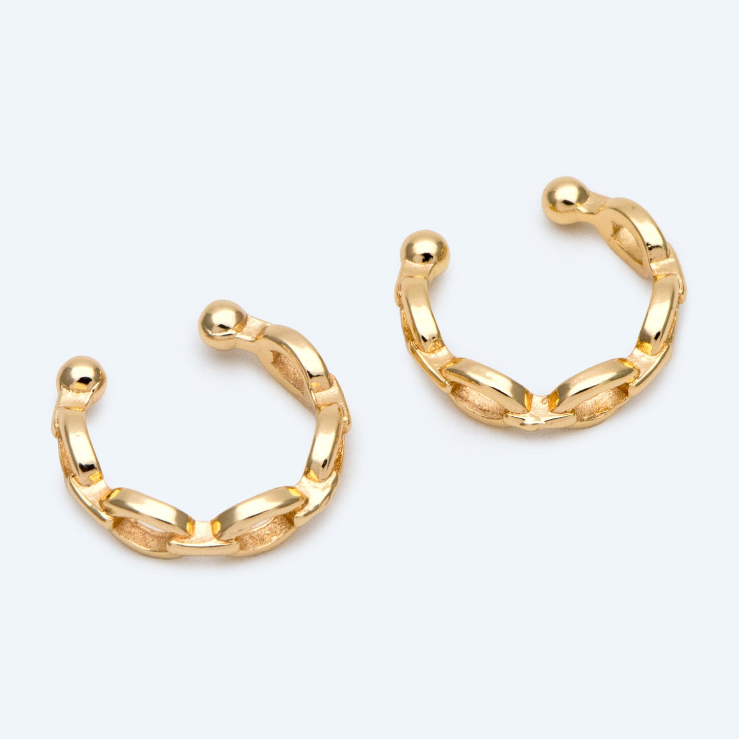 10pcs Gold Ear Cuff, Cartilage Ear Cuff, Gold Plated Ear Cuff, Chain Ear Cuff, Cartilage Earrings (GB-2799)