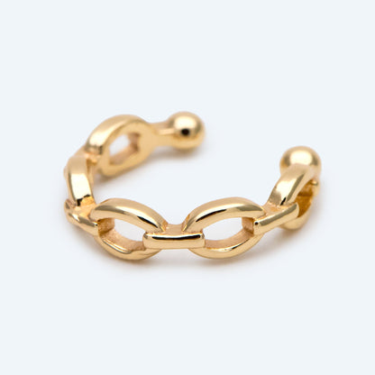 10pcs Gold Ear Cuff, Cartilage Ear Cuff, Gold Plated Ear Cuff, Chain Ear Cuff, Cartilage Earrings (GB-2826-K)