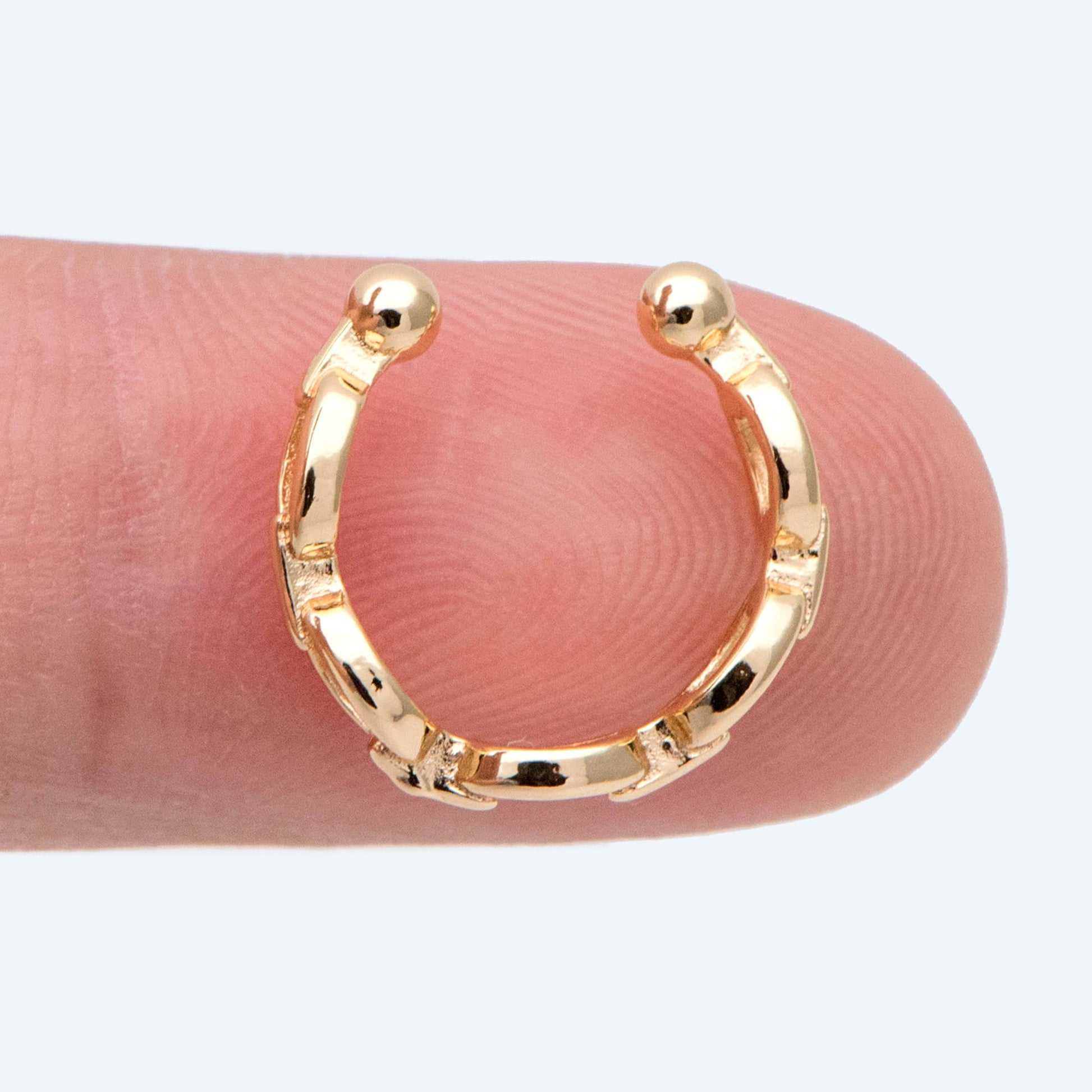 10pcs Gold Ear Cuff, Cartilage Ear Cuff, Gold Plated Ear Cuff, Chain Ear Cuff, Cartilage Earrings (GB-2799)