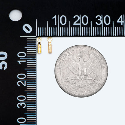 20pcs Tiny Chain End Caps, Gold Chain Crimps, to Finish 1mm or Thinner Cord / Leather/ Chains (GB-2801)