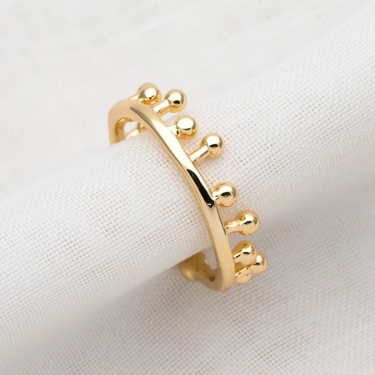 4pcs Gold Crown Ring, Adjustable Rings, King Ring, Everyday Ring, Queen Ring, Modern Style Ring, Fashion Rings (#GB-2808)