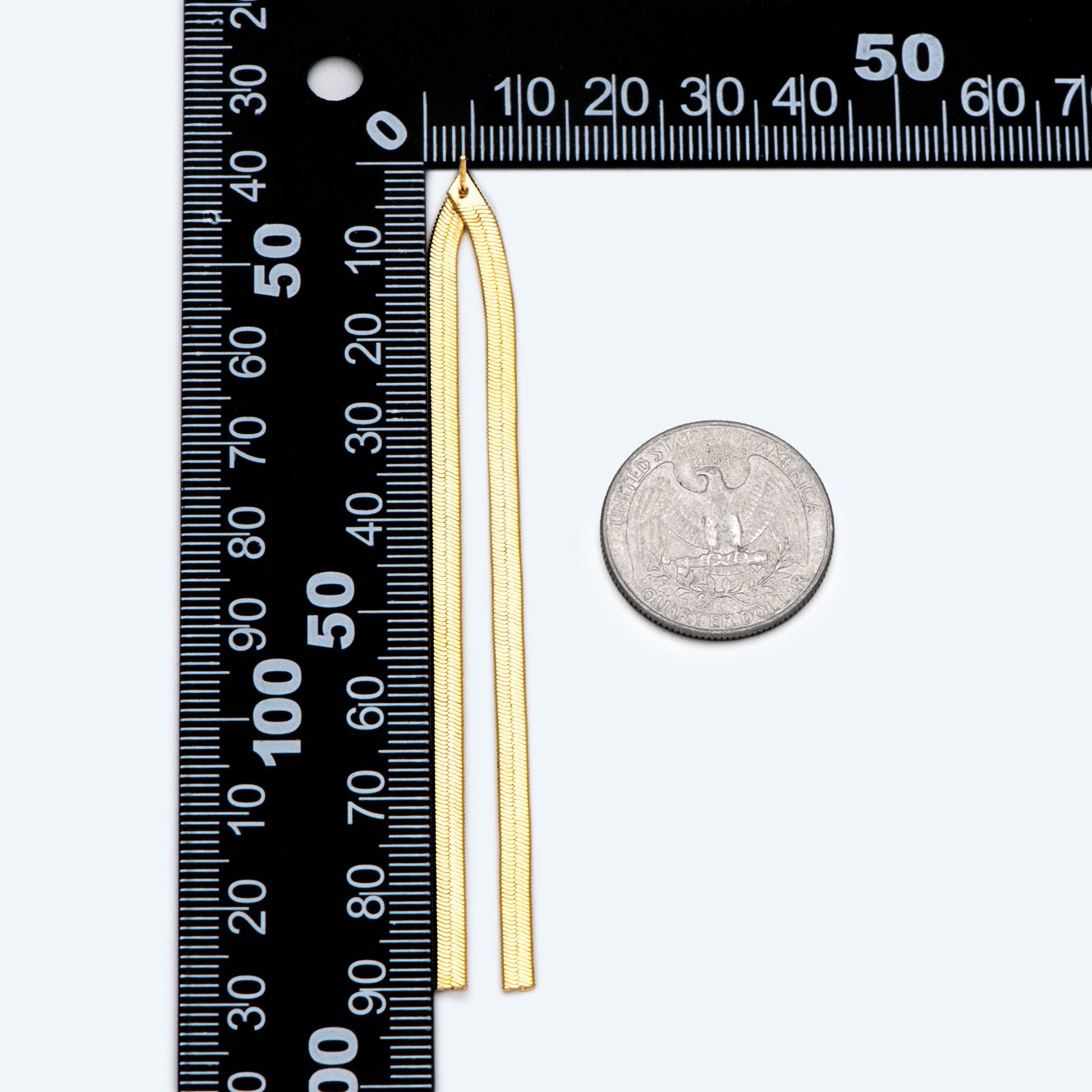 4pcs Gold/ Silver Snake Chain Earrings, Tassel Stud Earring, Dangling Earrings, Simple Long Earrings, Minimalist Earrings (GB-2809)