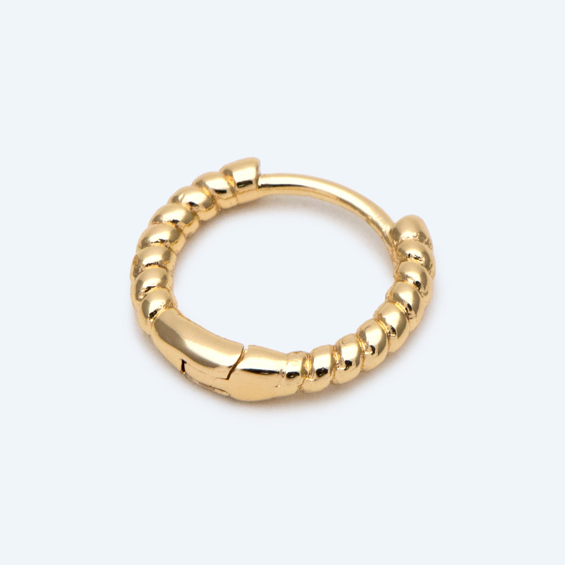 4pcs Gold Minimalist Hoop Earrings, 13mm, Gold Huggie Earrings, Gold Huggie Hoops (GB-2815-B)