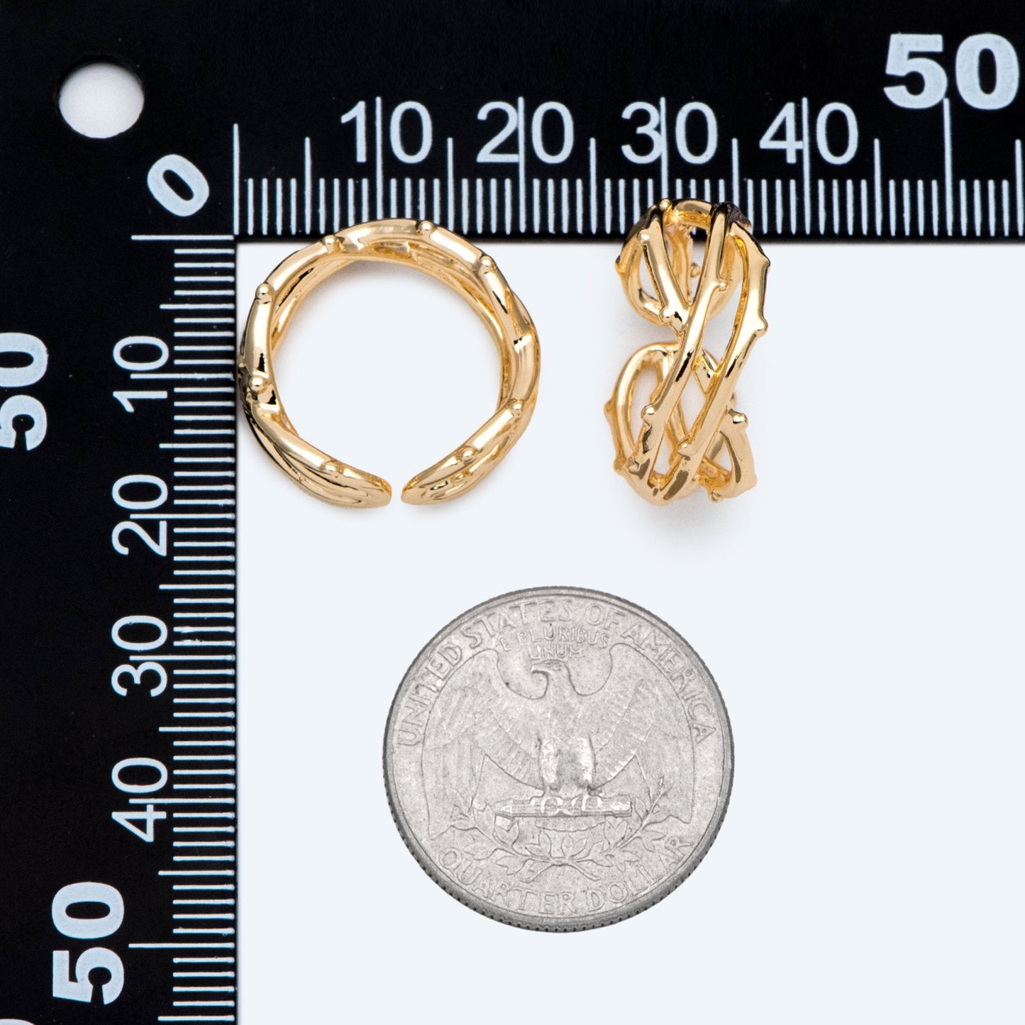 4pcs Gold Crown of Thorns Ring, Dainty Rings, Modern Style Ring, Fashion Jewelry (#GB-2829)