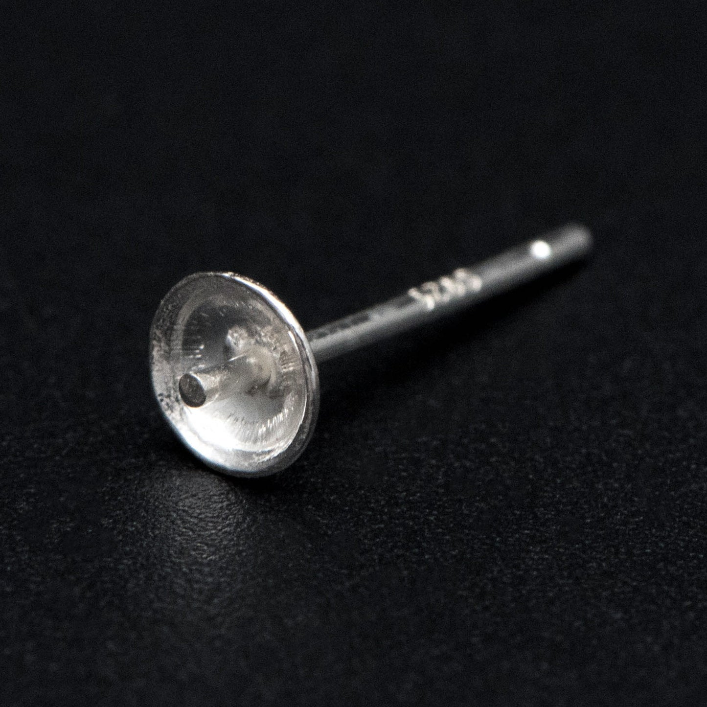 10pcs 925 Sterling Silver Stud Earrings, Ear Post with 4mm Cup, Peg Pearl Findings (CY-017)