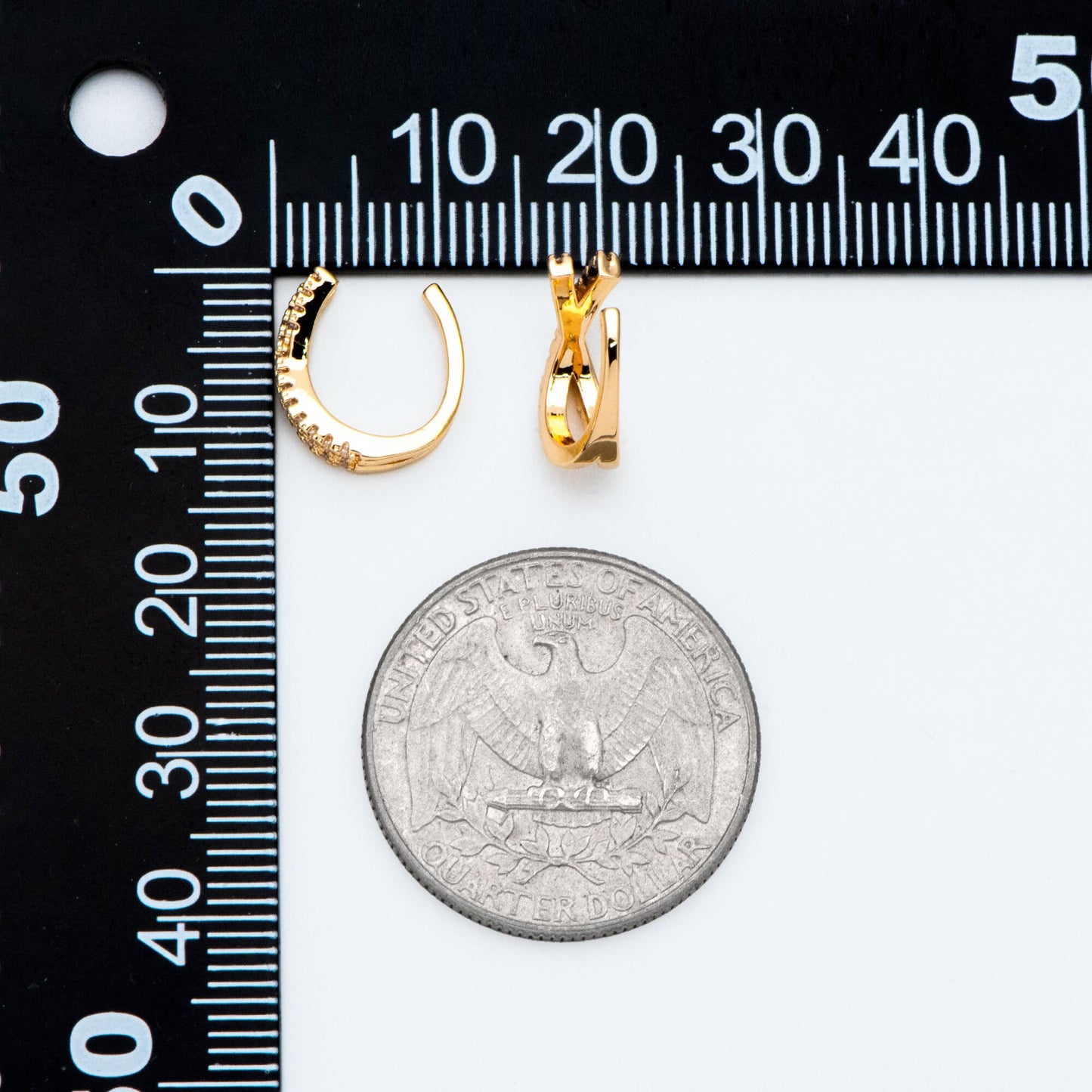 4pcs CZ Pave Ear Cuff, Cartilage Ear Cuff, Dainty Earcuff Earring (GB-2844)