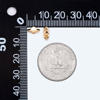 10pcs Gold Saturn Spacer Beads, Real Gold plated Brass Spacer Beads (GB-2964-C)