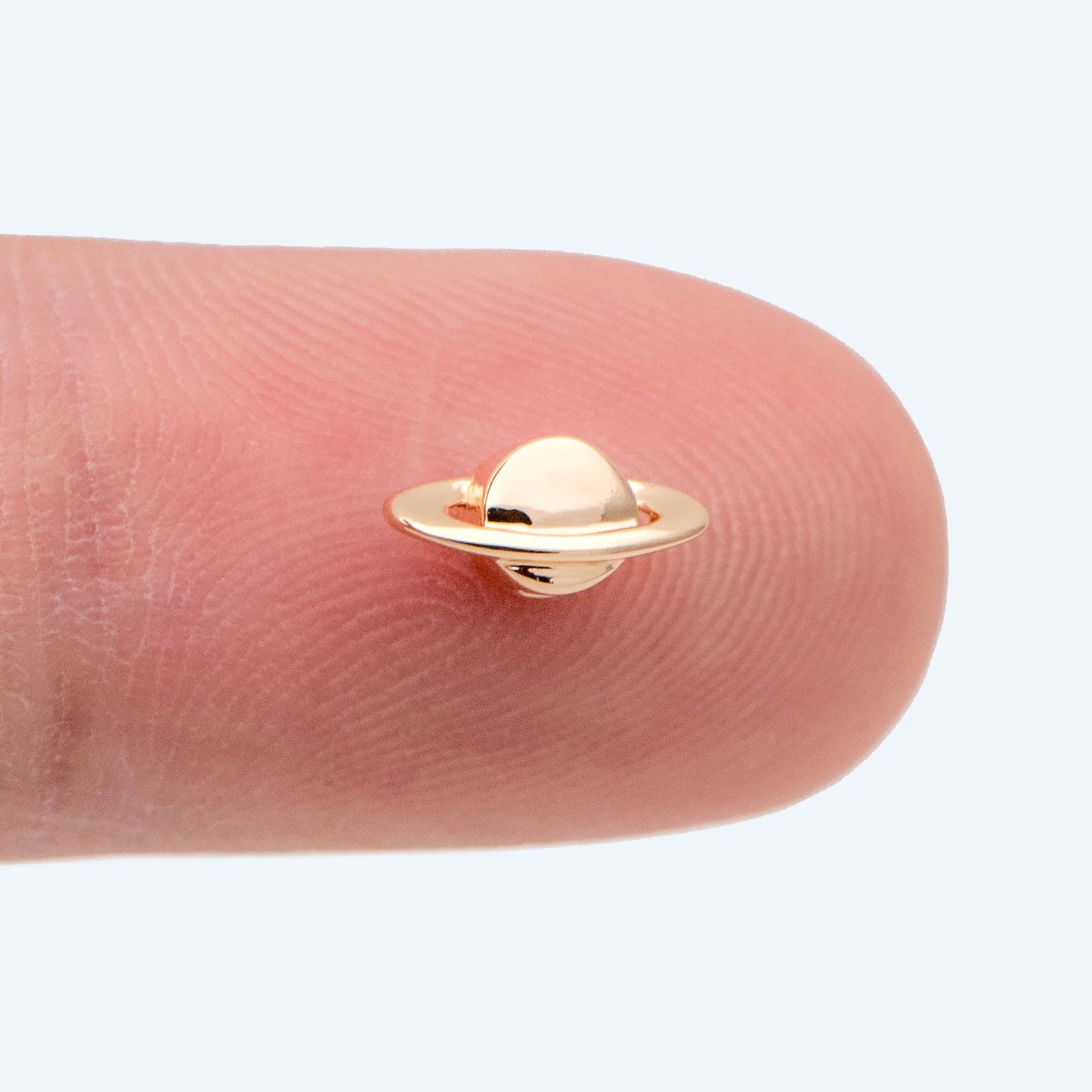 10pcs Gold Saturn Spacer Beads, Real Gold plated Brass Spacer Beads (GB-2964-C)